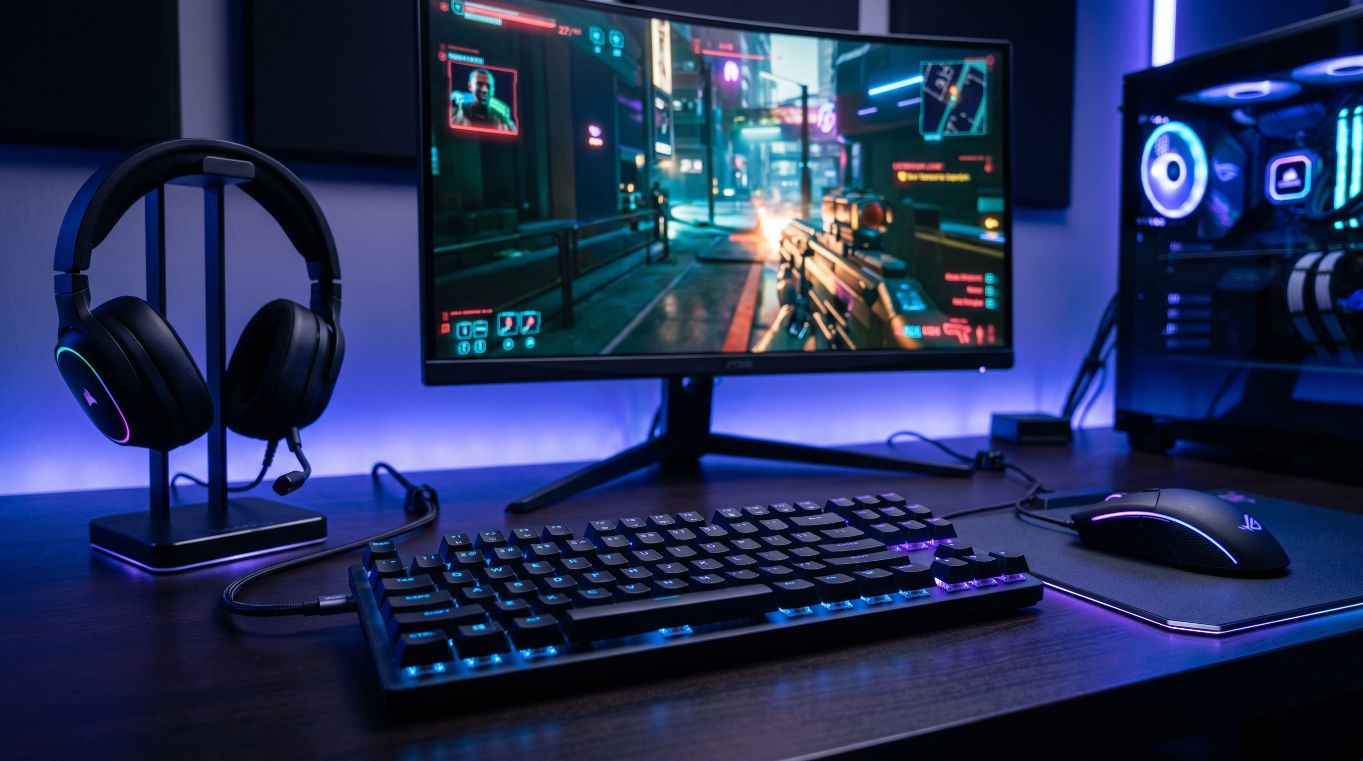 High-end games PC setup at CRENVOK